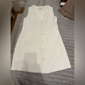 Abercrombie & Fitch Cream Button-Down Mini Dress Medium
